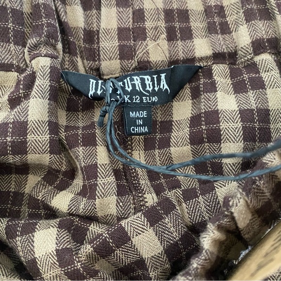 Disturbia Terra Cotton Check Midi Skirt New - Picture 6 of 9